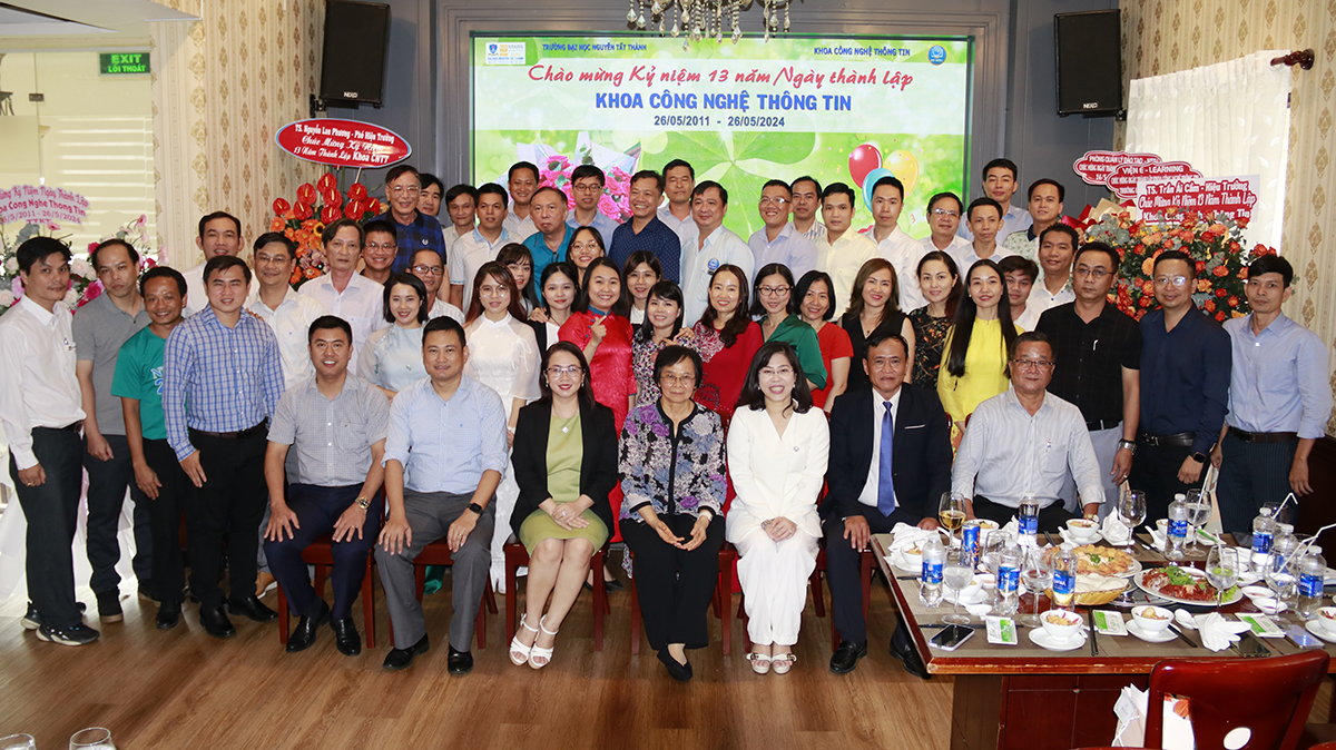 Welcome Event Celebrating the 13th Anniversary of the Founding of the IT Faculty, Nguyen Tat Thanh University (May 26, 2011 - May 26, 2024)